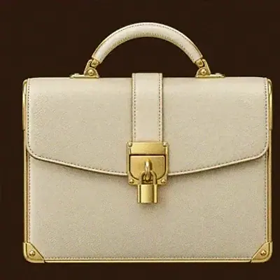 Locked leather briefcase — SuperSpin