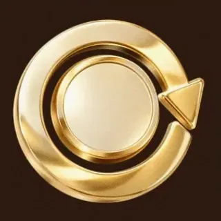 Gold circular arrow — SuperSpin