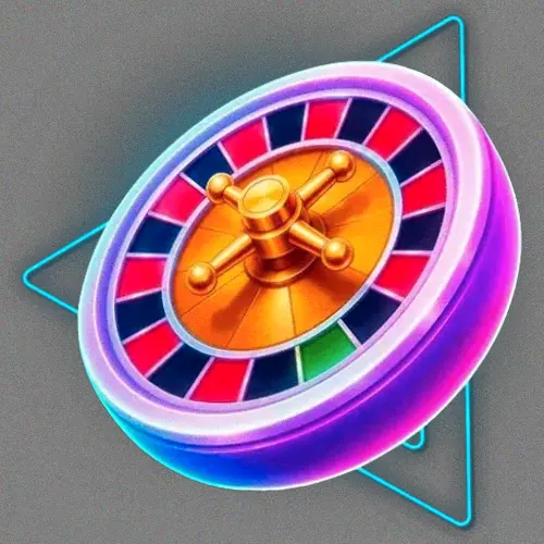 Neon roulette wheel